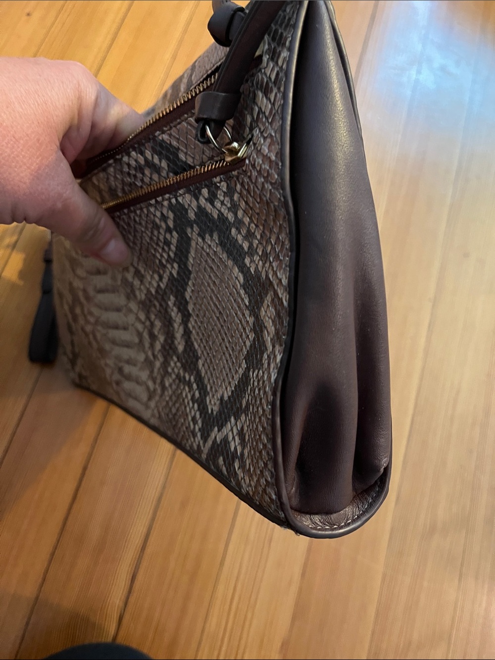 Coach Python Embossed Wristlet Clutch - Picture 8 of 9